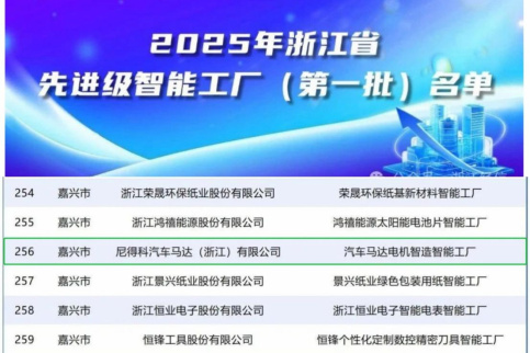 浙江省经济和信息化厅官网上公示的“先进级智能工厂（第一批）名单”