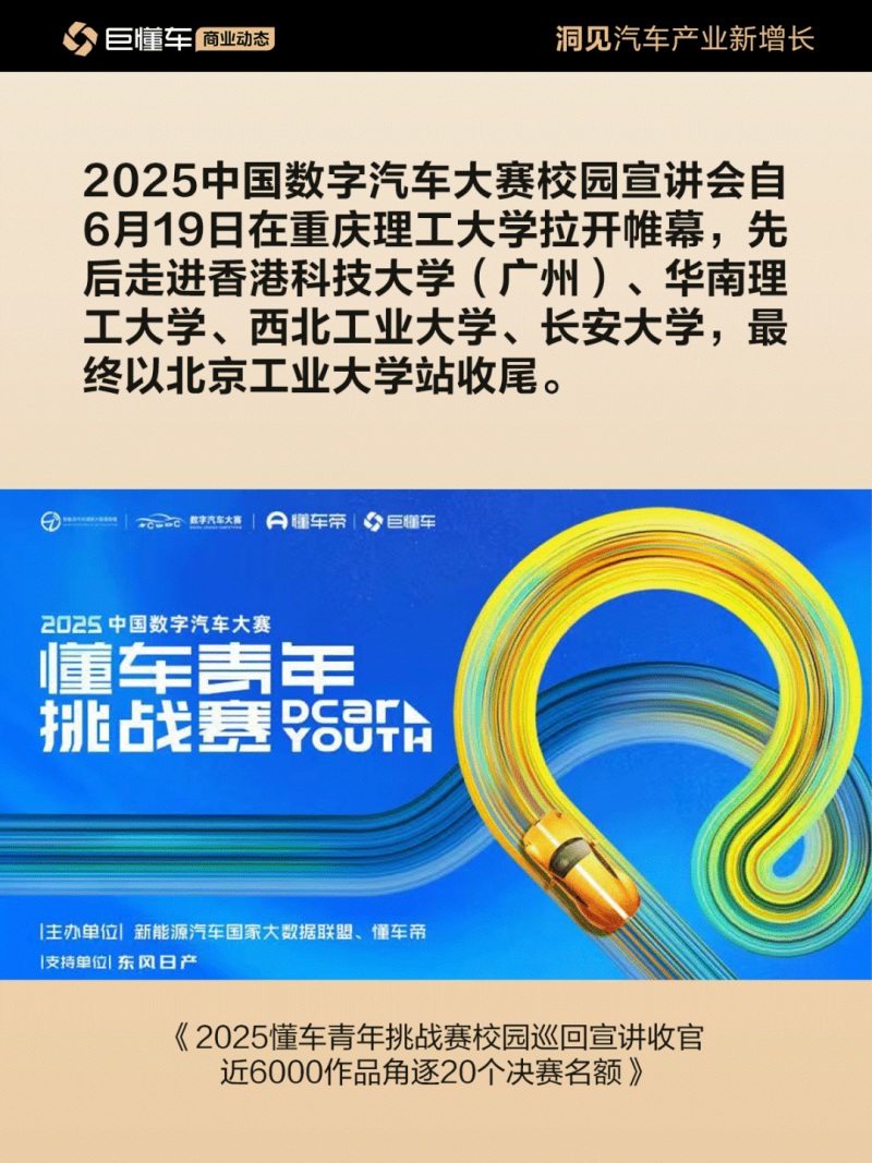 2025懂车青年挑战赛校园巡回宣讲收官 近6000作品角逐20个决赛名额