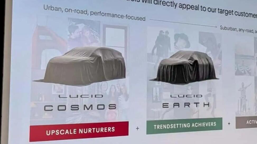  Lucid 公布 Cosmos 与 Earth 电动SUV，对标特斯拉Model Y
